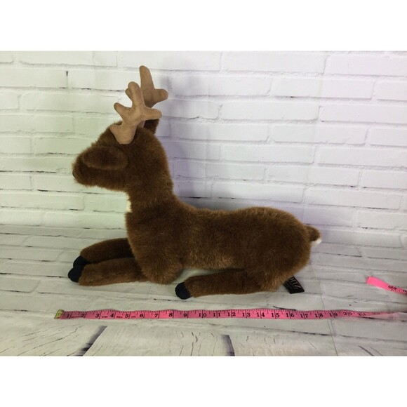 Ditz Designs Large Sitting Laying Deer Reindeer Plush Stuffed Animal Brown 19in - Picture 11 of 12